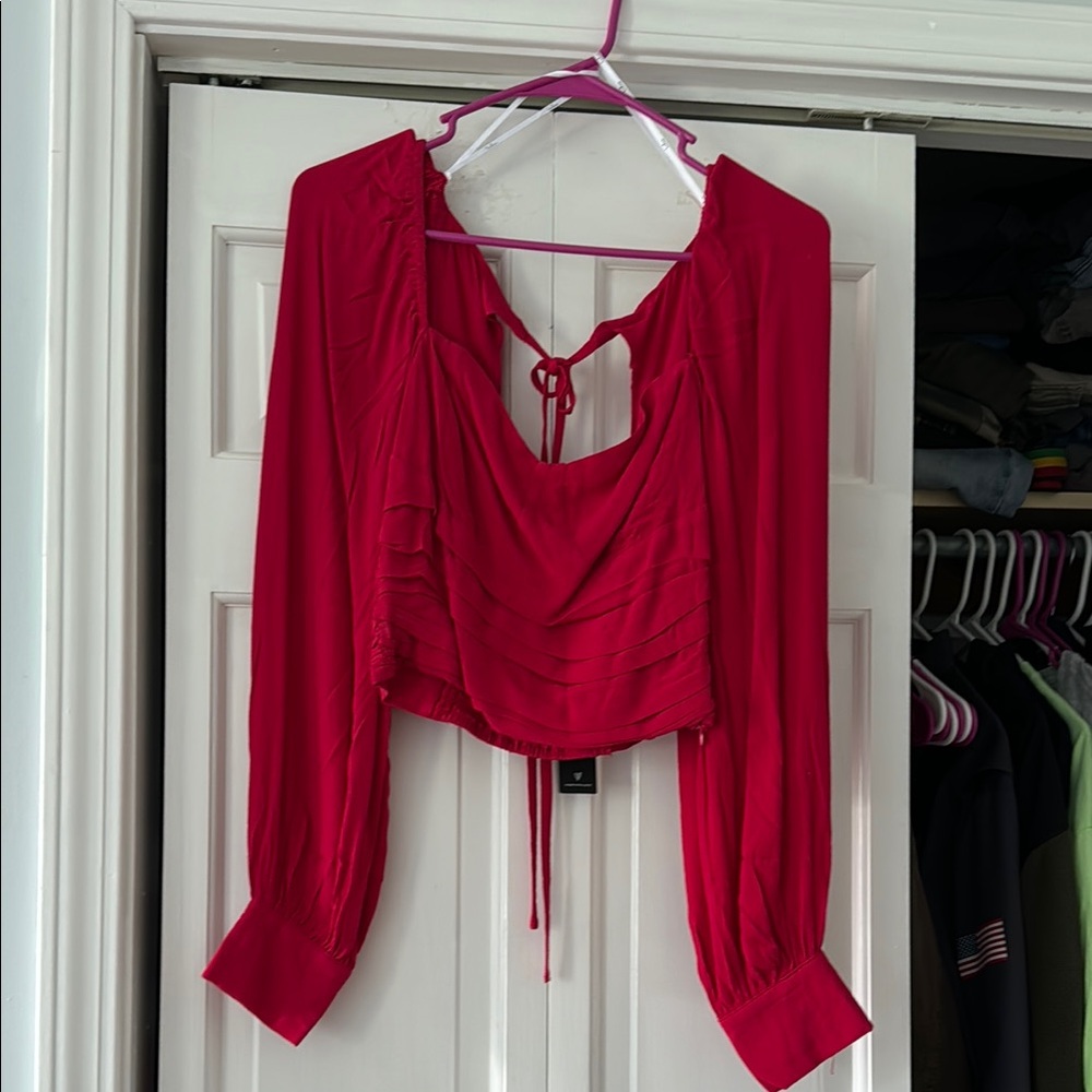 Lulus red corset top size small NWT